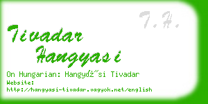 tivadar hangyasi business card